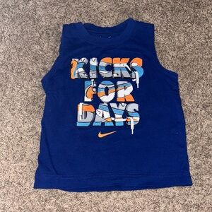 Nike Kids Blue Tank Top with 'Kicks For Days' Graphic